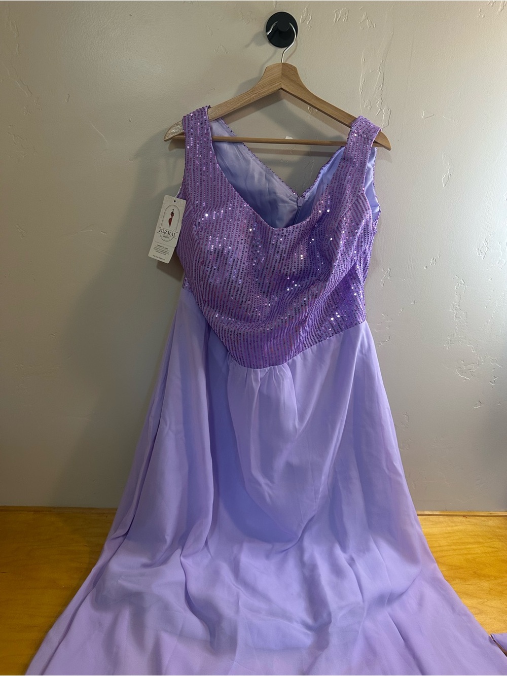 Women’s Formal Lavender Sequin Bodice Midi Evening Dress with Jacket 20W NWT - Picture 4 of 7